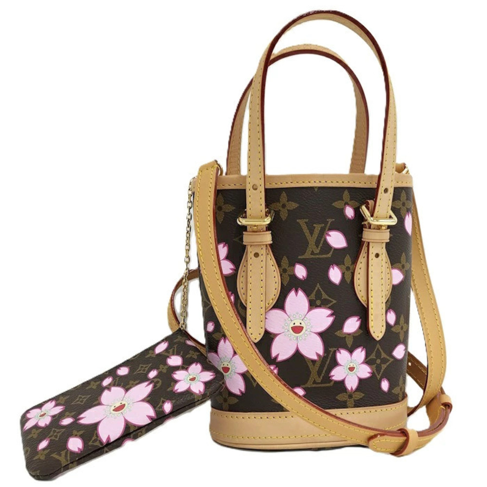 Louis Vuitton Bucket Monogram Cherry Blossom Takashi Murakami Shoulder Bag